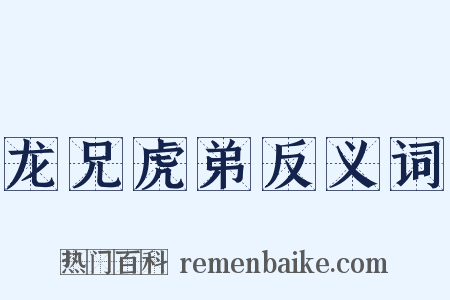 龙兄虎弟反义词是什么意思的图片